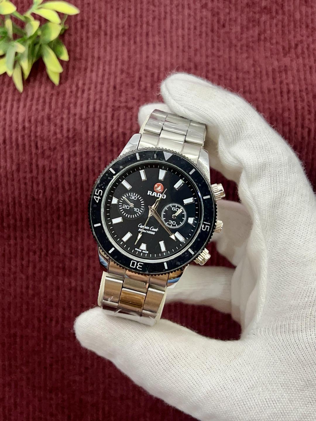 Men's chronograph watch with stainless steel chain strap 1-pc