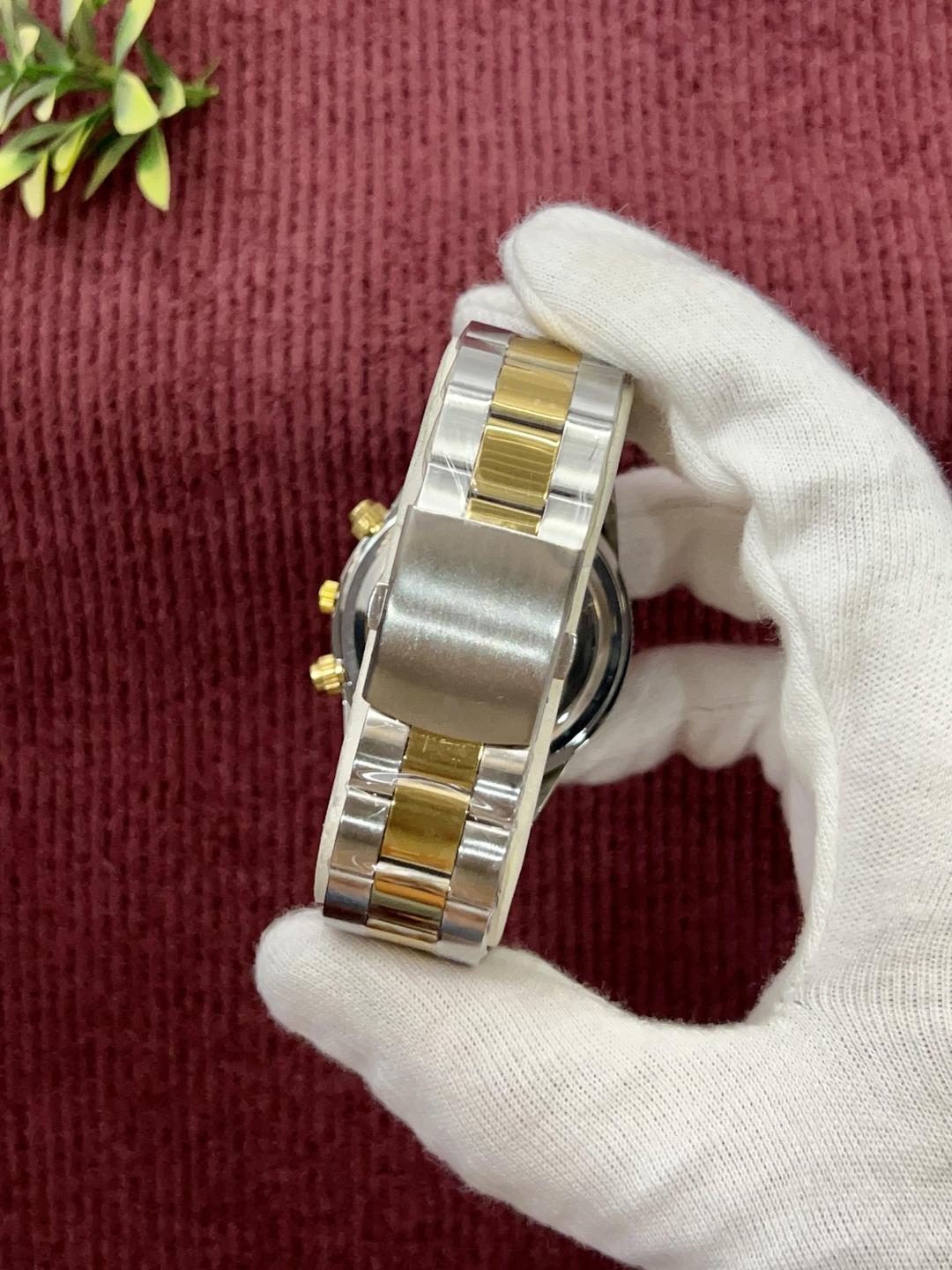 Men's chronograph watch with stainless steel chain strap 1-pc